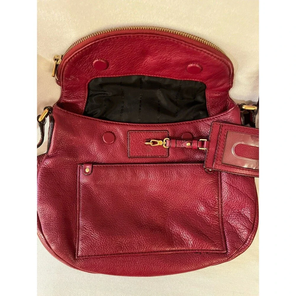 Marc by Marc Jacobs Beautiful Burgundy Leather‎ Hobo Shoulder Crossbody Bag